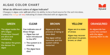 Algae color chart